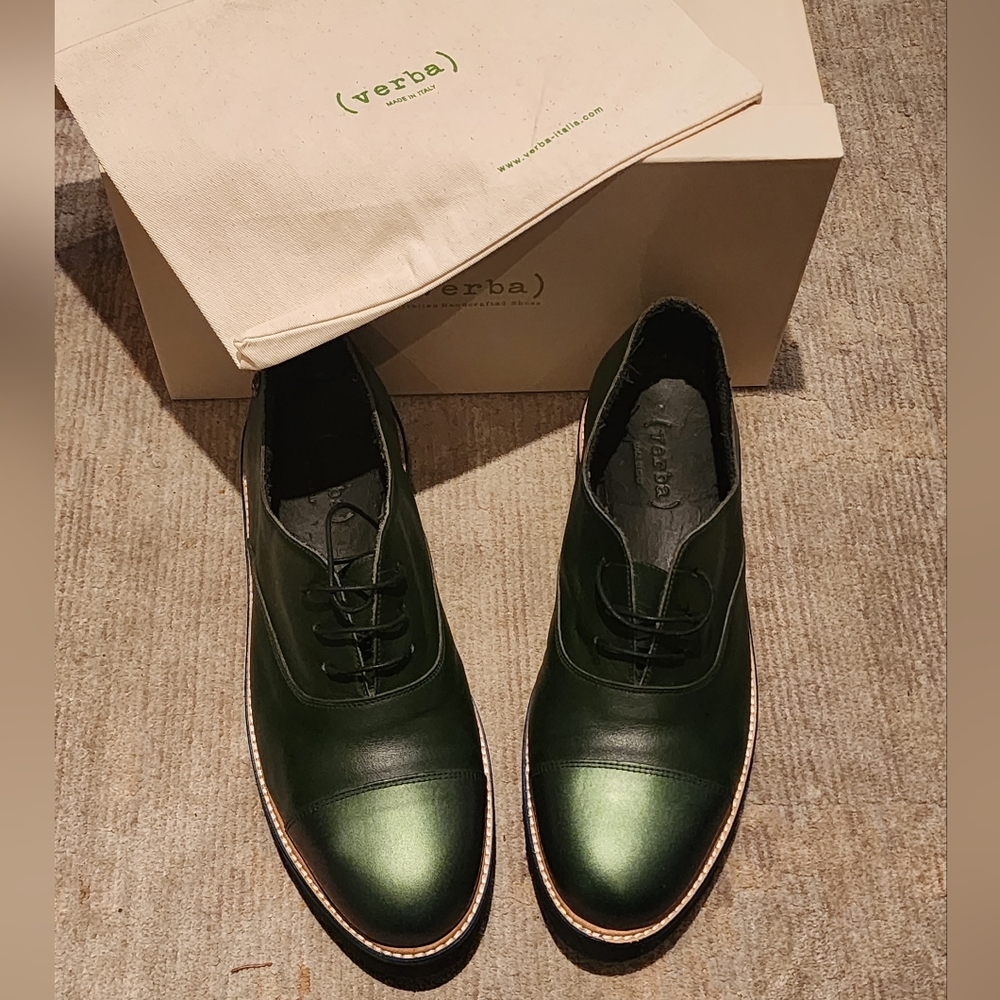 Verba Italian Handcrafted Shoe color: Green size: Euro 46 US size 13